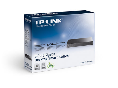 TL-SG2008 - TP-LINK 8 Port Gigabit Desktop Smart Switch