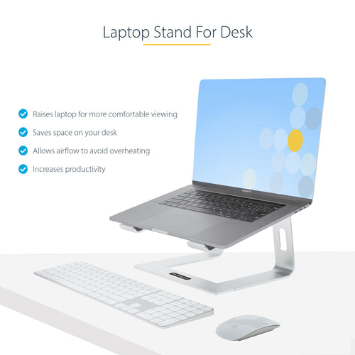 StarTech.com LAPTOP-STAND-SILVER - Laptop Stand for Desk - Stand for Laptop