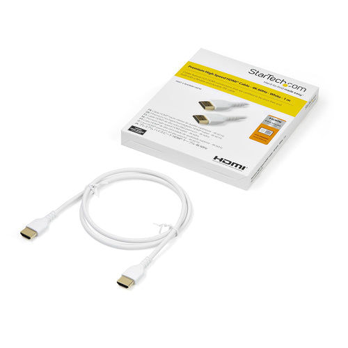 StarTech.com RHDMM1MPW - Cable - White High Speed HDMI Cable 1m