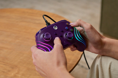 TBC-2002-45 - TURTLE BEACH AFTERGLOW WAVE WIRED CONTROLLER ? PURPLE XBX