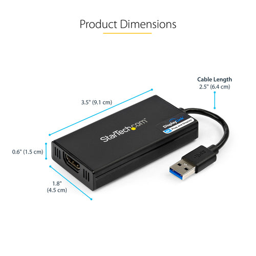 StarTech.com USB32HD4K - USB 3.0 to HDMI Adapter - 4K