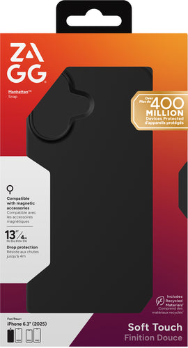 ZAGG Manhattan Snap Case, Apple iPhone 17, Black