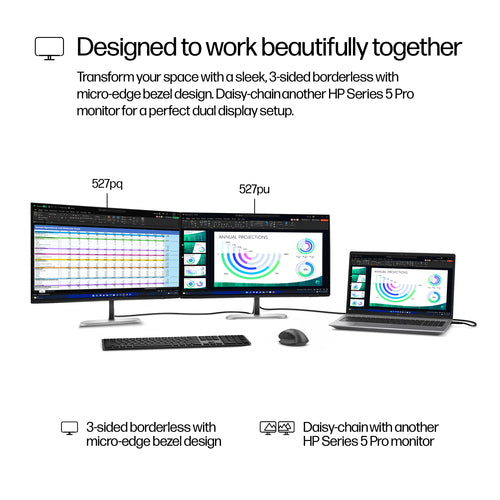 HP Series 5 Pro 527pu 27 inch QHD USB-C Monitor -  WHILE STOCK LASTS