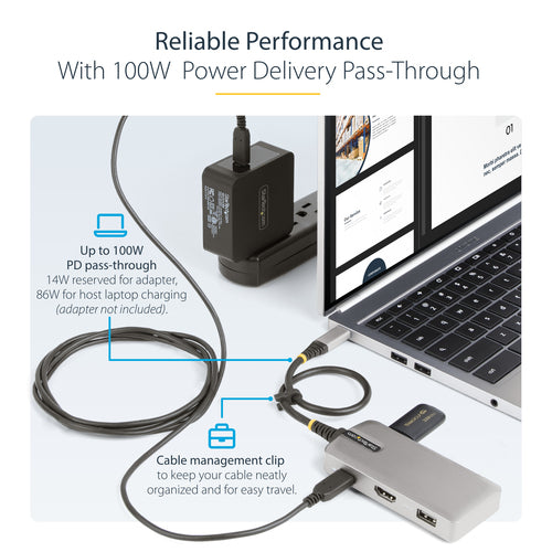 StarTech.com 104B-USBC-MULTIPORT - USB-C Multiport Adapter HDMI USB Hub