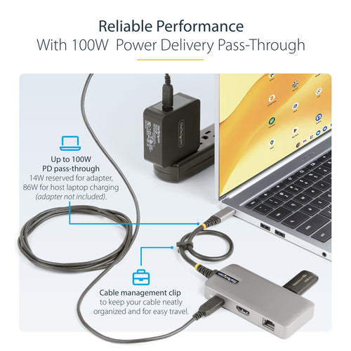 STARTECH.COM USB-C MULTIPORT ADAPTER HDMI/GBE, WORKS WITH CHROMEBOOK (WWCB) 3 YR