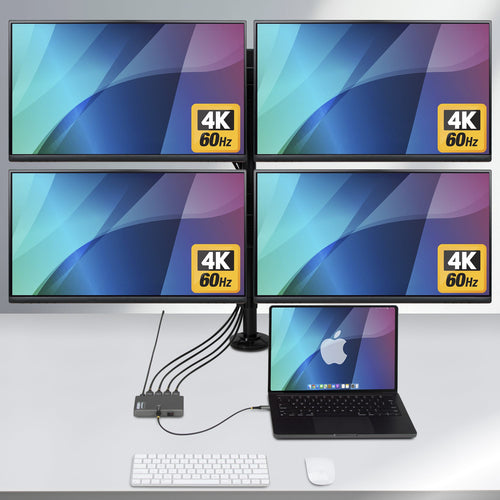 QUAD-USB-HDMI-ADAPT - STARTECH.COM USB-C QUAD-MONITOR WORKSTATION ADAPTER 4K 60HZ HDMI, 3 YR