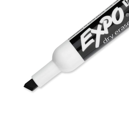 80001 - EXPO 80001 - Dry Erase Markers Chisel Tip. 12-Pack. Black Colour. Bright Vivid Non-toxic Ink.