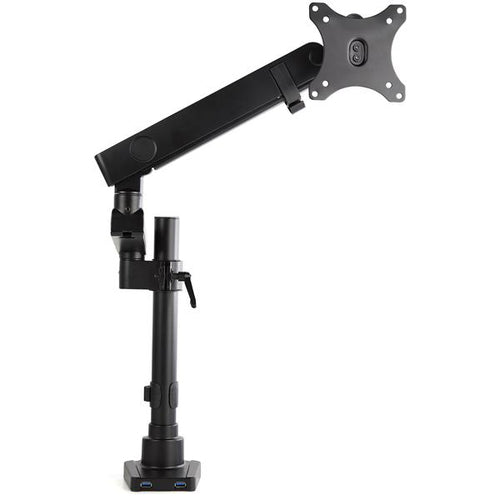 STARTECH.COM DESK MOUNT MONITOR ARM W/ USB - POLE MOUNT FULL MOTION - 8KG 2 YR
