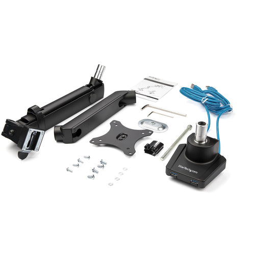 STARTECH.COM SINGLE DESK MOUNT MONITOR ARM - 2 BUILT-IN USB 3.0 PORTS, 2 YR