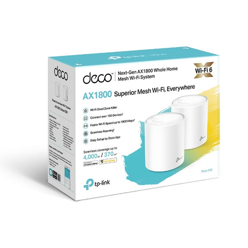 TP-Link DECO X20(2-PACK) - AX1800 Whole Home Mesh Wi-Fi 6 System