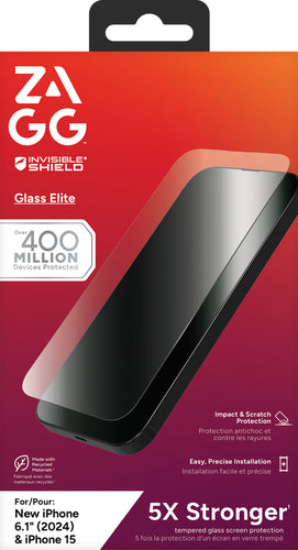 Zagg InvisibleShield iPhone 16/15 Screen Glass Elite