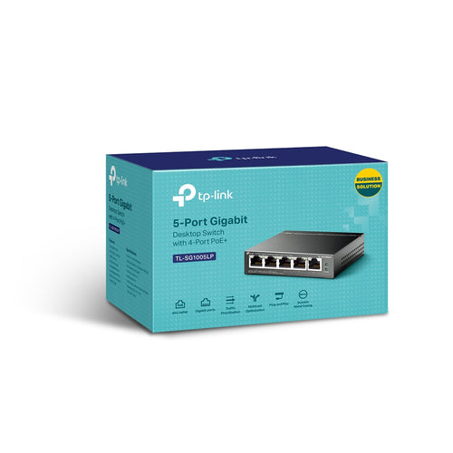 TL-SG1005LP - TP-Link TL-SG1005LP 5-Port Gigabit Desktop Switch With 4-Port PoE