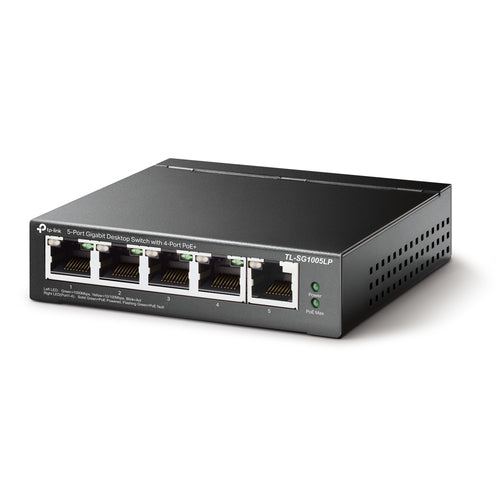 TL-SG1005LP - TP-Link TL-SG1005LP 5-Port Gigabit Desktop Switch With 4-Port PoE