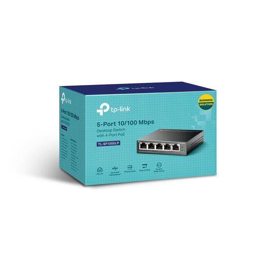 TL-SF1005LP - TP-Link TL-SF1005LP 5-Port 10/100Mbps Desktop Switch With 4-Port PoE