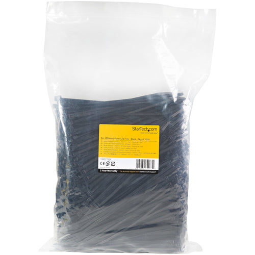 StarTech.com CBMZT8BK - 20cm Cable Zip Ties UL Listed 1000 Pack