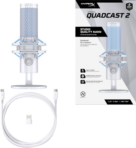 HP AN1D9AA - HYPERX QUADCAST 2 - USB MICROPHONE (GREY)