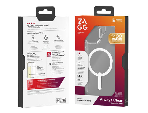 ZAGG Crystal Palace Snap Case, Apple iPhone 17e, 16e, 15, 14, 13