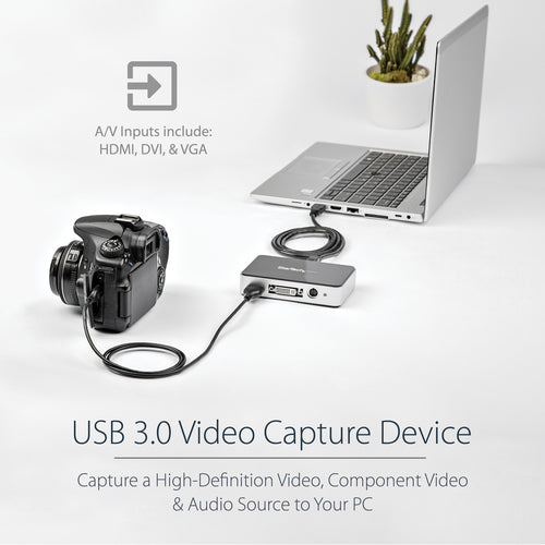 USB3HDCAP - STARTECH.COM USB 3.0 VIDEO CAPTURE DEVICE - HDMI / DVI / VGA - 1080P 60FPS 2 YR