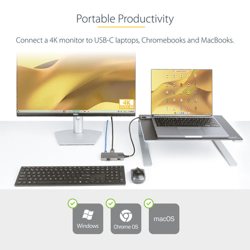 STARTECH.COM USB-C MULTIPORT ADAPTER HDMI/GBE, WORKS WITH CHROMEBOOK (WWCB) 3 YR