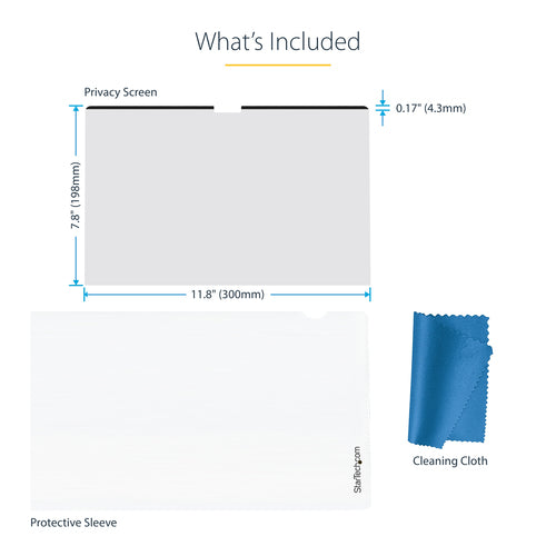 STARTECH.COM 13IN MACBOOK AIR M2/M3 LAPTOP PRIVACY SCREEN, 2 YR