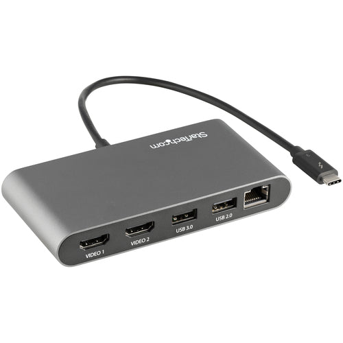 StarTech.com TB3DKM2HDL - MINI TB 3 WITH 30CM+ TETHER CABLE