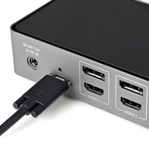 DK31C3HDPD - STARTECH.COM USB-A/USB-C HYBRID DOCK TRIPLE 4K 60HZ HDMI/DISPLAYPORT 85W PD 3 YR