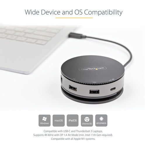DKT31CHDVCM - STARTECH.COM USB C MULTIPORT ADAPTER - MINI DOCK HDMI/DP/VGA - PD/USB/GBE 3 YR
