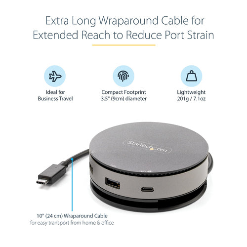 DKT31CHDVCM - STARTECH.COM USB C MULTIPORT ADAPTER - MINI DOCK HDMI/DP/VGA - PD/USB/GBE 3 YR