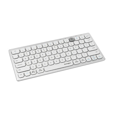 K75504US - KENSINGTON MULTI-DEVICE DUAL WIRELESS COMPACT/TRAVEL KEYBOARD, WIN/IOS/MAC, WHITE, 3Y