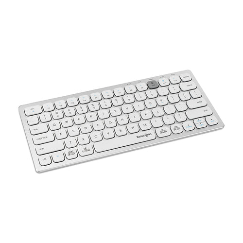 K75504US - KENSINGTON MULTI-DEVICE DUAL WIRELESS COMPACT/TRAVEL KEYBOARD, WIN/IOS/MAC, WHITE, 3Y