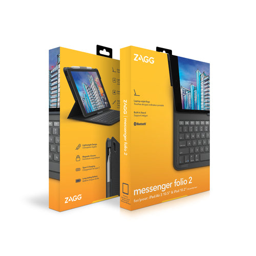 ZAGG-KB-MSGR Folio 2-Apple-iPad 10.2/10.5-FG-Charcoal-UK