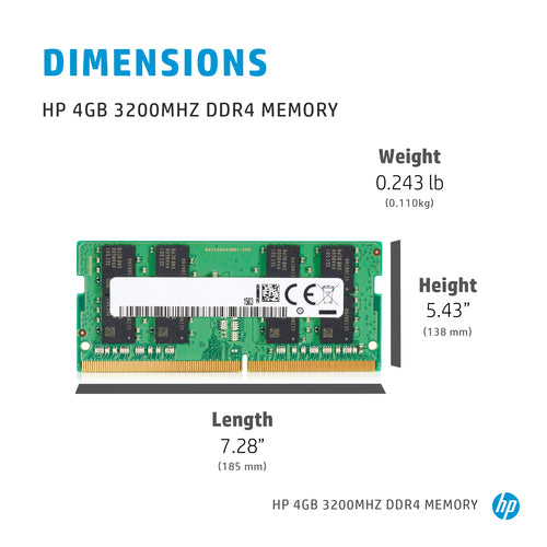 HP 4Gb PC4-3200AA-S Non-ECC UB SODIMM for Laptops