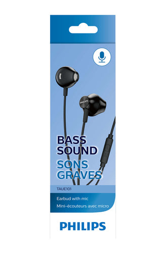 TAUE101BK/00 - Philips In Ear Headphones with Mic - Black