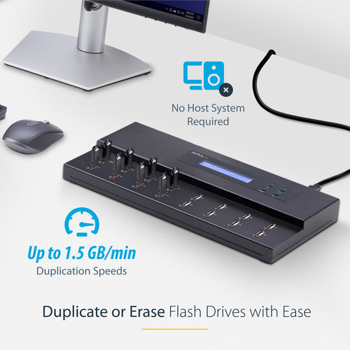 USBDUPE115 - STARTECH.COM STANDALONE 1 TO 15 USB THUMB DRIVE DUPLICATOR & ERASER, 2 YR
