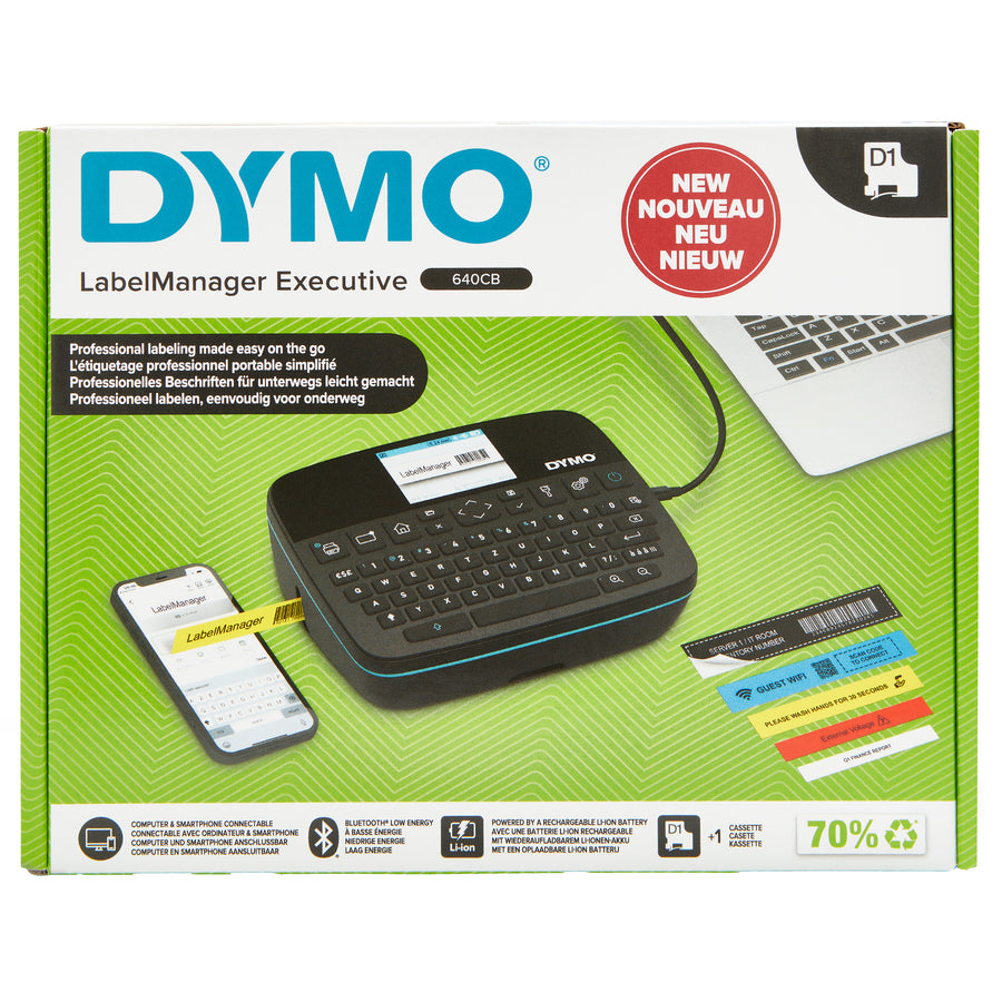 DYMO 2197370 DYMO LabelManager Executive 640CB Portable & Rechargable Label Maker with Dual Connectivity