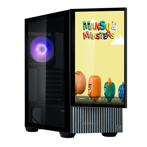 Z10 DS BLACK - Zalman Z10 DS Black ATX Mid Tower Case 1x120mm ARGB with LCD screen