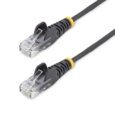 StarTech.com N6PAT250CMBKS - Cable - Black Slim CAT6 Patch Cord 2.5m