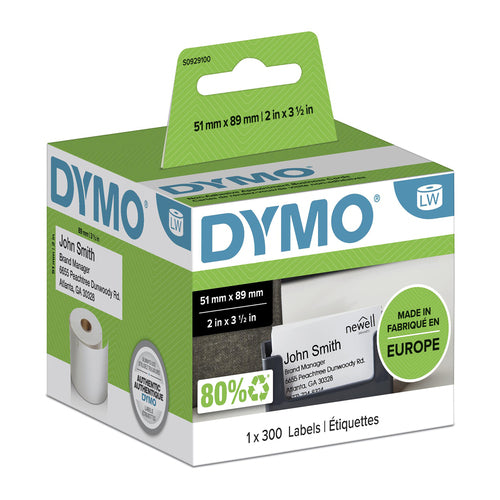 S0929100 - Dymo LW 51mm x 89mm White