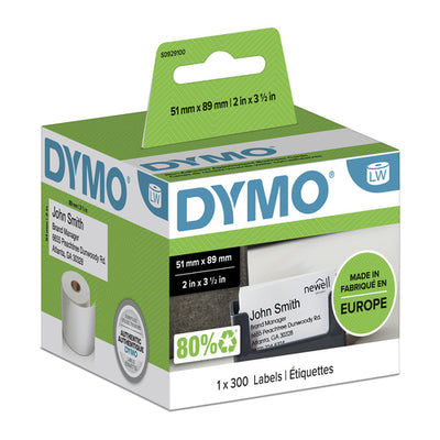 S0929100 - Dymo LW 51mm x 89mm White