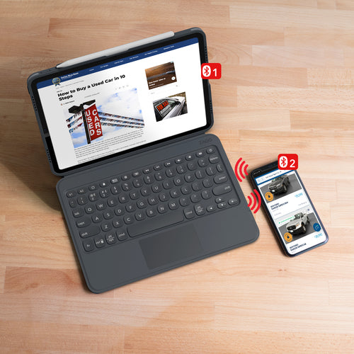 Zagg International 103407950 - ZAGG-Keyboard-Pro Keys Touch-Apple-iPad 10.2 Pro-FG-Charcoal