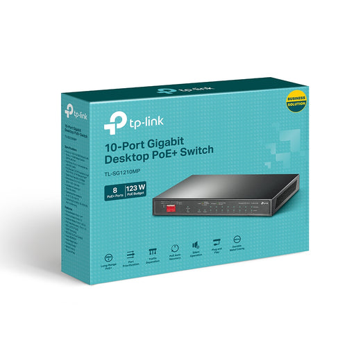 TP-Link TL-SG1210MP - TP LINK TL-SG1210MP 10-Port Gigabit Desktop Switch with 8-Port PoE+