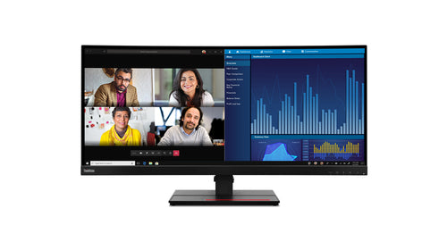 LENOVO P34W-20, 34" CURVED IPS WQHD (21:9), DP+HDMI+USB-C, USB HUB, TILT/SWIV/H-ADJ, 3YR