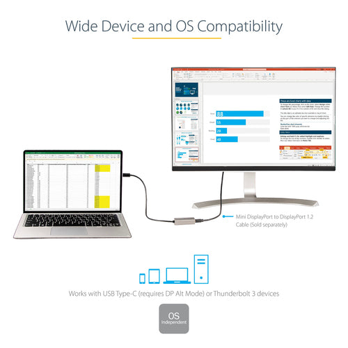 StarTech.com CDP2MDPEC - USB C TO MINI DISPLAYPORT ADAPTER 4K60HZ