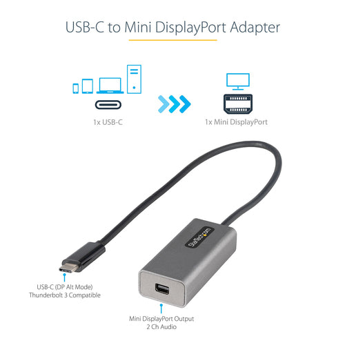 StarTech.com CDP2MDPEC - USB C TO MINI DISPLAYPORT ADAPTER 4K60HZ