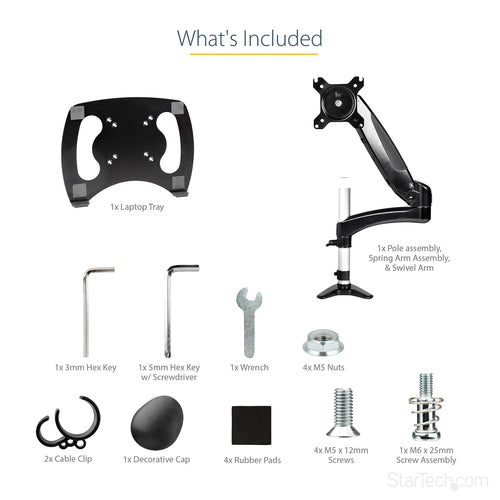 StarTech.com ARMUNONB1 - Desk Mount Laptop Arm or Monitor Mount