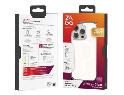 Zagg iPhone 16 Pro Crystal Palace Snap Case - Clear