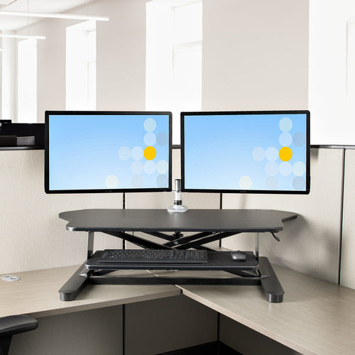 StarTech.com ARMSTSCORNR - Corner Sit Stand Desk Converter 35x21in