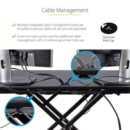 StarTech.com ARMSTSCORNR - Corner Sit Stand Desk Converter 35x21in