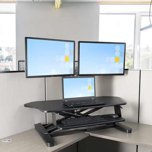 StarTech.com ARMSTSCORNR - Corner Sit Stand Desk Converter 35x21in