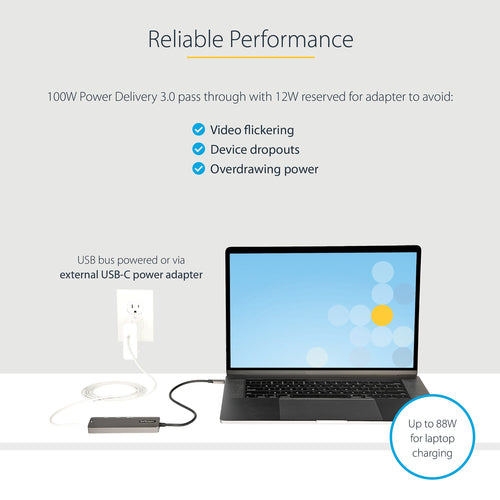 StarTech.com DKT30CHPD3 - USB C Multiport Adapter 4K 60Hz HDMI/PD
